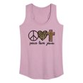 thumbnail image 1 of Instant Message - Peace Love Jesus - Women's Racerback Tank Top, 1 of 6
