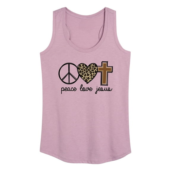 Instant Message - Peace Love Jesus - Women's Racerback Tank Top