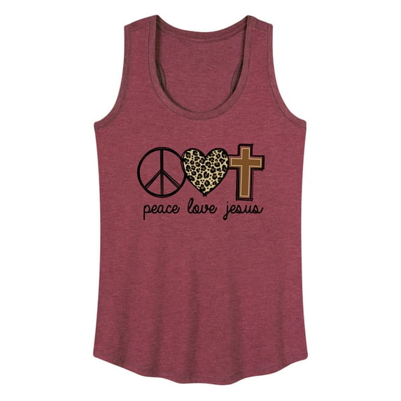 Instant Message - Peace Love Jesus - Women's Racerback Tank Top