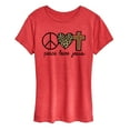 thumbnail image 1 of Instant Message - Peace Love Jesus - Women's Short Sleeve Graphic T-Shirt, 1 of 6