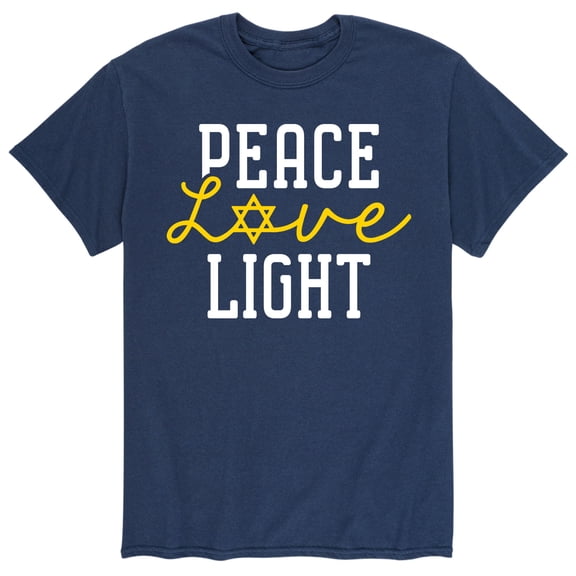 Instant Message - Peace Love Light - Mens Short Sleeve Graphic T-Shirt