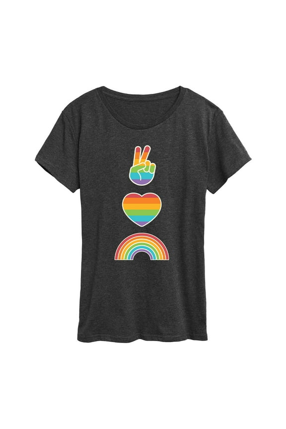- Peace Love Pride - Women's Short Sleeve Graphic T-shirt