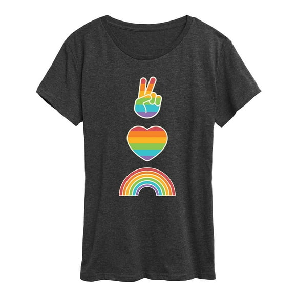 Instant Message - Peace Love Pride - Women's Short Sleeve Graphic T-shirt