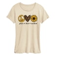 thumbnail image 1 of Instant Message - Peace, Love, Sunshine - Women's Short Sleeve Graphic T-Shirt, 1 of 5