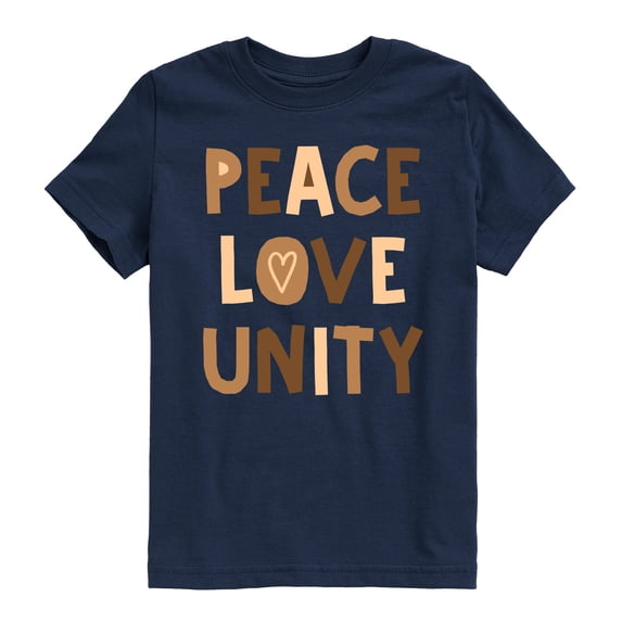 Instant Message - Peace Love Unity - Youth Boys Short Sleeve Graphic T-Shirt