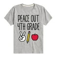 thumbnail image 1 of Instant Message - Peace Out 4Th Grade Short Sleeve Graphic T-Shirt, 1 of 6