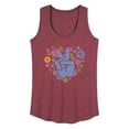 thumbnail image 1 of Instant Message - Peace Sign & Flowers - Women's Racerback Tank Top, 1 of 6