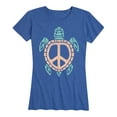thumbnail image 1 of Instant Message - Peace Sign Sea Turtle - Women's Short Sleeve Graphic T-Shirt, 1 of 5