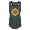 thumbnail image 1 of Instant Message - Peace Sign Sunflower - Women's Racerback Tank, 1 of 5