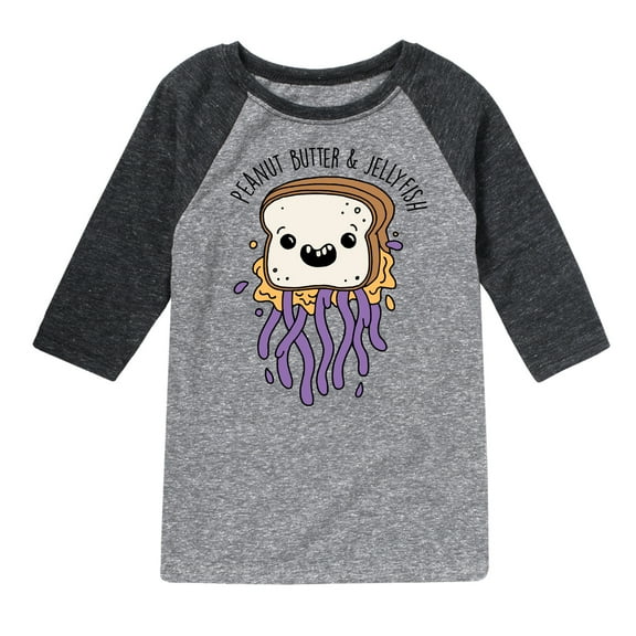 Instant Message - Peanut Butter & Jellyfish - Toddler & Youth Raglan Graphic T-Shirt