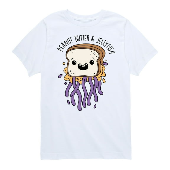 Instant Message - Peanut Butter & Jellyfish - Toddler & Youth Short Sleeve Graphic T-Shirt