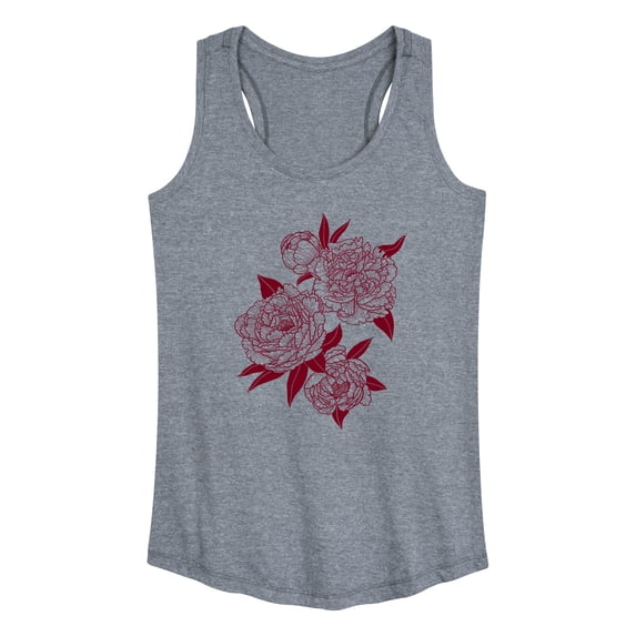 Instant Message - Peonies Graphic Racerback Tank