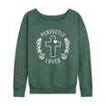 thumbnail image 1 of Instant Message - Perfectly Loved Lightweight French Terry Wide Neck Long Sleeve Graphic Shirt, 1 of 6