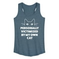 thumbnail image 1 of Instant Message - Personally Victimized By My Own Cat - Women's Racerback Tank Top, 1 of 6