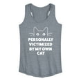 thumbnail image 1 of Instant Message - Personally Victimized By My Own Cat - Women's Racerback Tank Top, 1 of 6