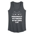 thumbnail image 1 of Instant Message - Personally Victimized By My Own Cat - Women's Racerback Tank Top, 1 of 6
