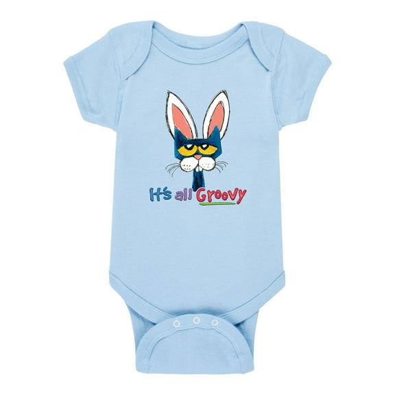 Instant Message - Pete Bunny Nose Ears All Groovy - Infant Baby One Piece
