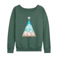 thumbnail image 1 of Instant Message - Photo Real Beach Fill Christmas Tree  - Women's Lightweight French Terry Long Sleeve Shirt, 1 of 6
