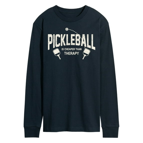 Instant Message - Pickleball Cheaper Than Therapy - Men's Long Sleeve T-Shirt