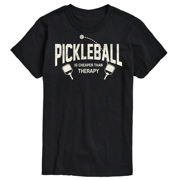 Instant Message - Pickleball Cheaper Than Therapy - Men's Short Sleeve Graphic T-Shirt