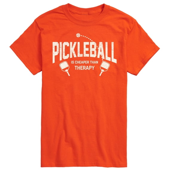 Instant Message - Pickleball Cheaper Than Therapy - Men's Short Sleeve Graphic T-Shirt