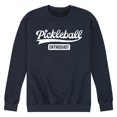 thumbnail image 1 of Instant Message - Pickleball Enthusiast - Men's Crew Neck Fleece Pullover, 1 of 6
