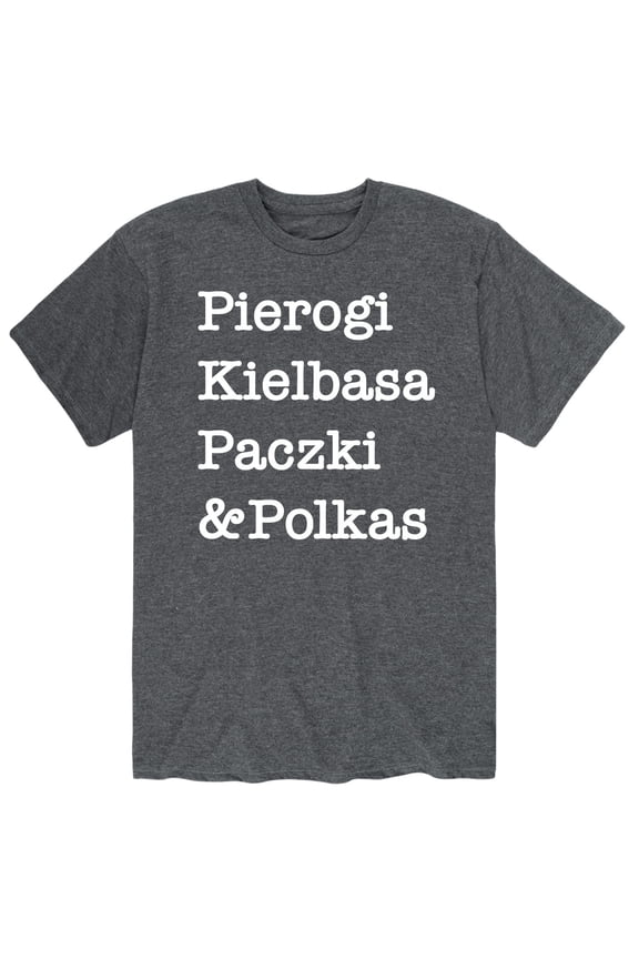 - Pierogi Kielbasa Paczki Polkas Short Sleeve Graphic T-Shirt