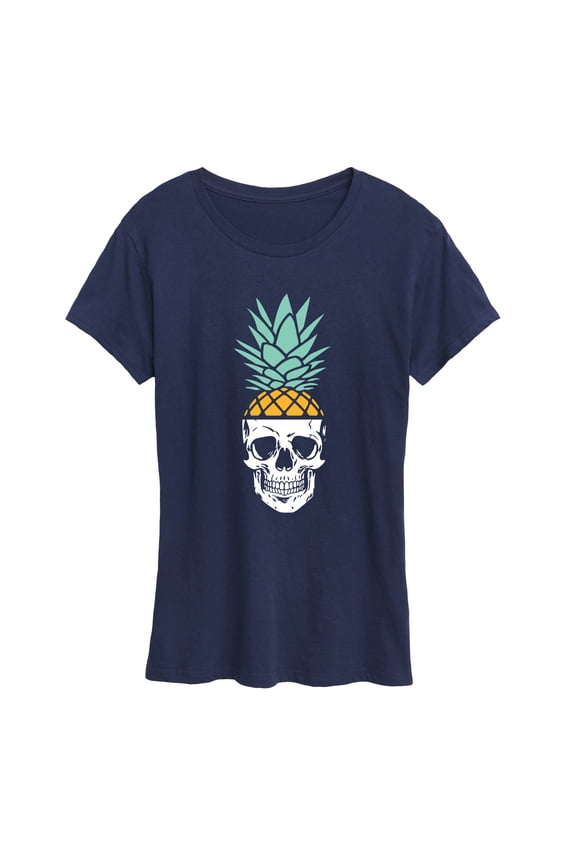 - Pineapple Skull - Women's Short Sleeve Graphic T-Shirt