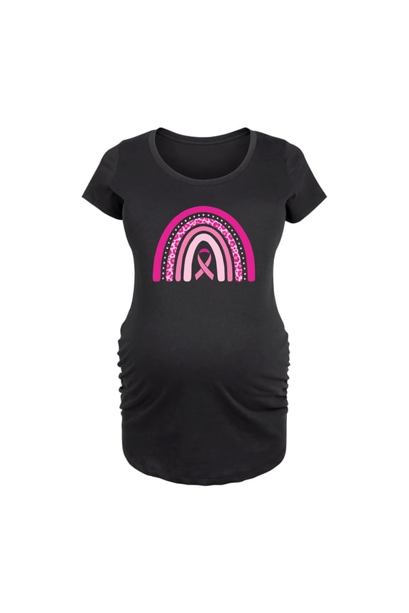 - Pink Ribbon Rainbow - Women's Maternity Scoop Neck Graphic T-Shirt