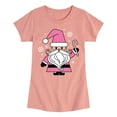 thumbnail image 1 of Instant Message - Pink Santa Claus Christmas - Toddler & Youth Girls Short Sleeve Graphic T-Shirt, 1 of 6