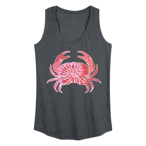Instant Message - Pink Tie Dye Crab - Women's Racerback Tank Top