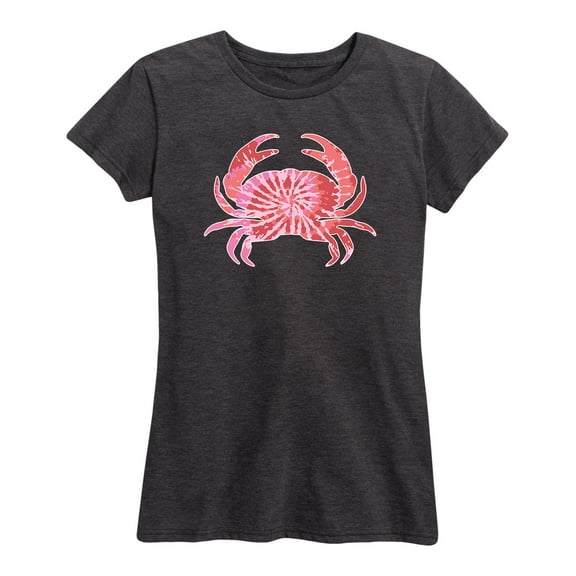 Instant Message - Pink Tie Dye Crab - Women's Short Sleeve Graphic T-Shirt