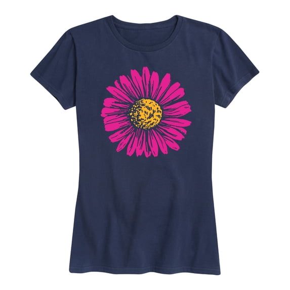 Instant Message - Pink Yellow Daisy - Women's Short Sleeve Graphic T-shirt