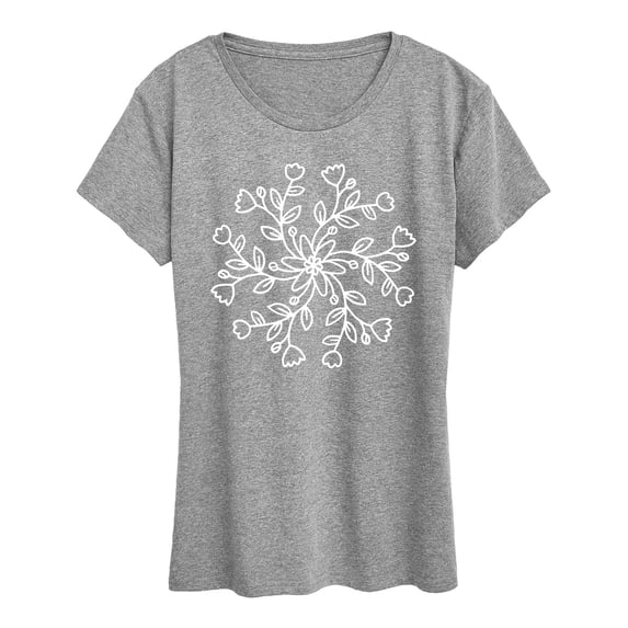 Instant Message - Pinwheel Floral Circle - Women's Short Sleeve Graphic T-shirt