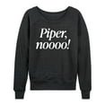 thumbnail image 1 of Instant Message - Piper No - Women's French Terry Long Sleeve Shirt, 1 of 5