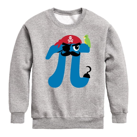 Instant Message - Pirate Pi Symbol - Toddler & Youth Crewneck Fleece Sweatshirt