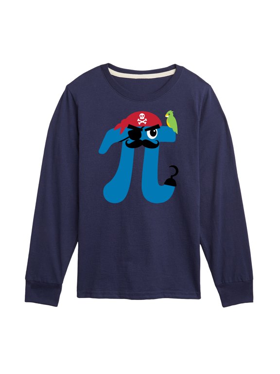 - Pirate Pi Symbol Boys' Long Sleeve Graphic T-Shirt
