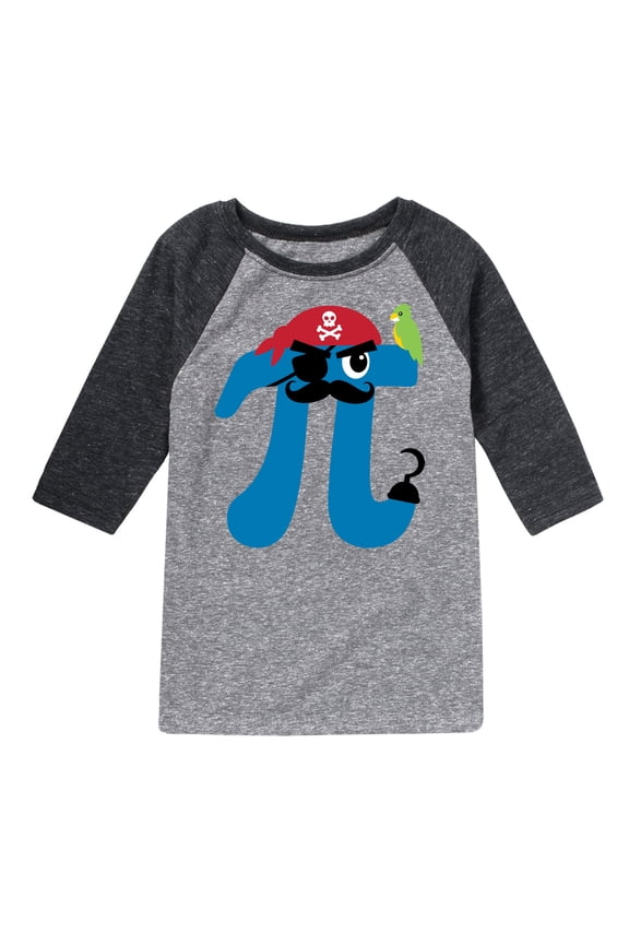 - Pirate Pi Symbol - Toddler & Youth Raglan Graphic T-Shirt