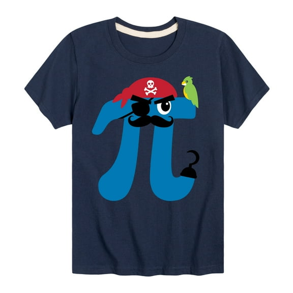 Instant Message - Pirate Pi Symbol - Toddler & Youth Short Sleeve Graphic T-Shirt