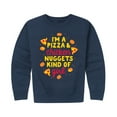 thumbnail image 1 of Instant Message - Pizza And Nuggets Girl - Kids Crew Fleece, 1 of 5