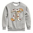 thumbnail image 1 of Instant Message - Pizza Pi - Toddler And Youth Crewneck Fleece Sweatshirt, 1 of 6