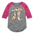 thumbnail image 1 of Instant Message - Pizza Pi - Toddler And Youth Girls Raglan Graphic T-Shirt, 1 of 6