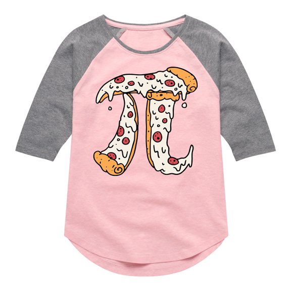 Instant Message - Pizza Pi - Toddler And Youth Girls Raglan Graphic T-Shirt