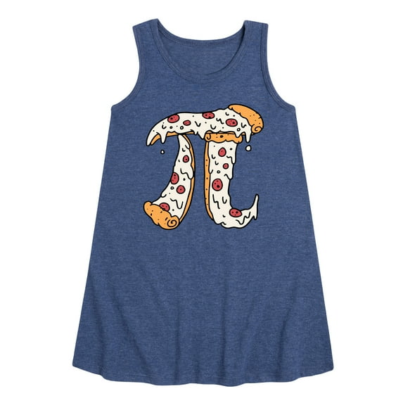Instant Message - Pizza Pi - Toddler and Youth Girls A-line Dress