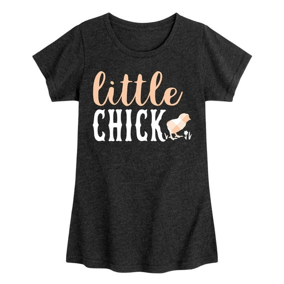 Instant Message - Plaid Little Chick - Toddler & Youth Girls Short Sleeve Graphic T-Shirt