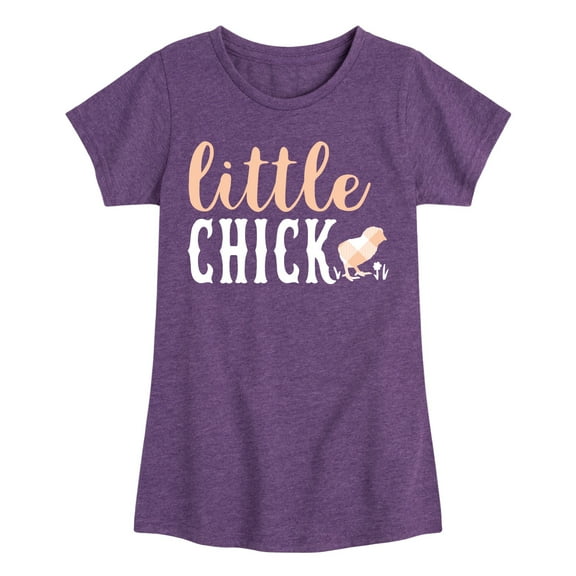 Instant Message - Plaid Little Chick - Toddler & Youth Girls Short Sleeve Graphic T-Shirt