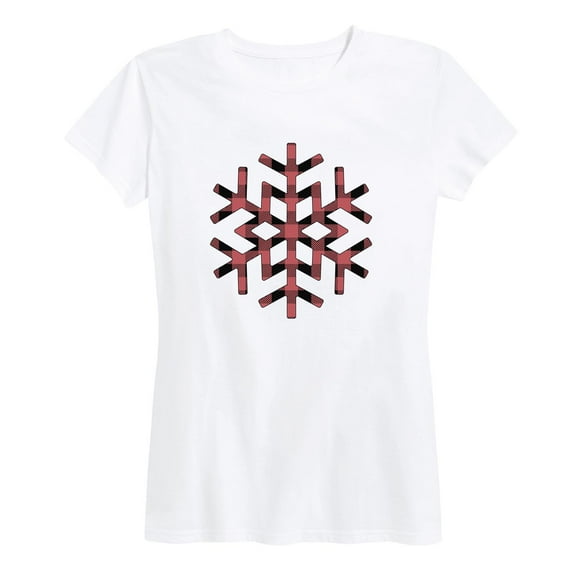 Instant Message - Plaid Snowflake - Women's Short Sleeve Graphic T-Shirt