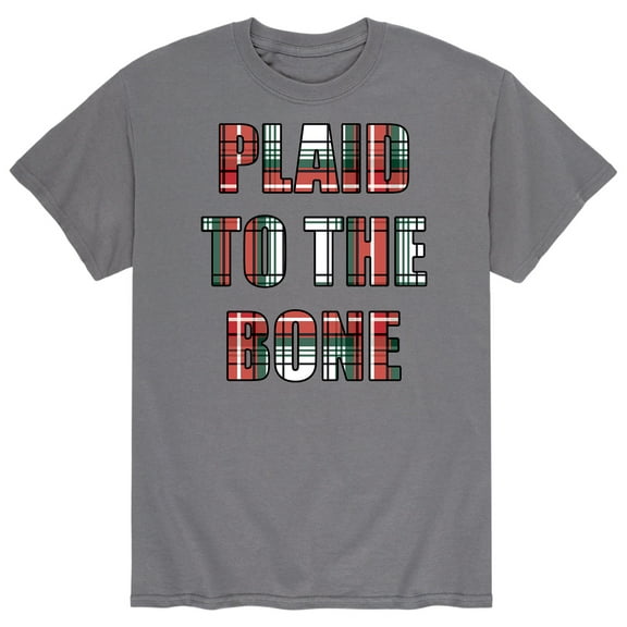 Instant Message - Plaid To The Bone - Men's Short Sleeve Graphic T-Shirt