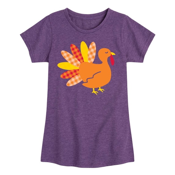 Instant Message - Plaid Turkey - Girls Short Sleeve T-Shirt