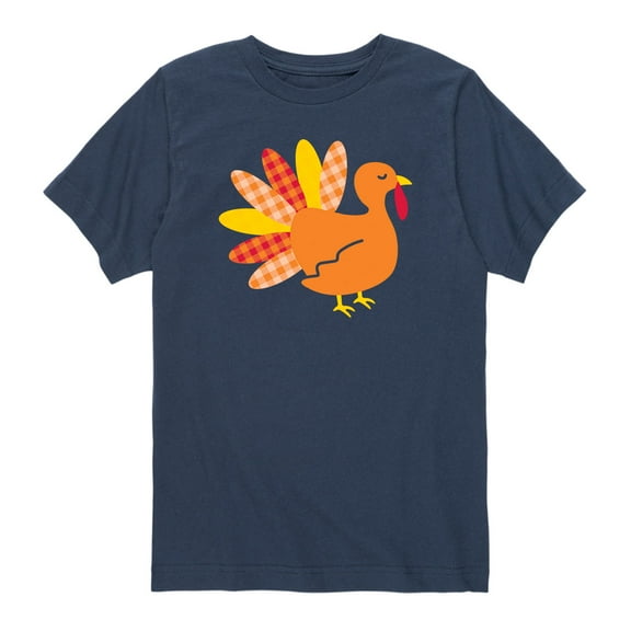 Instant Message - Plaid Turkey - Youth Short Sleeve T-Shirt